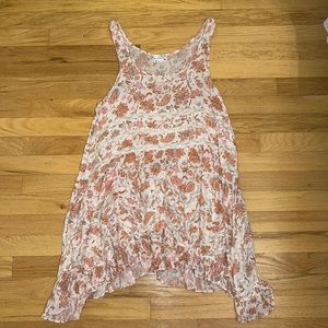 FREE PEOPLE paisley and lace dress